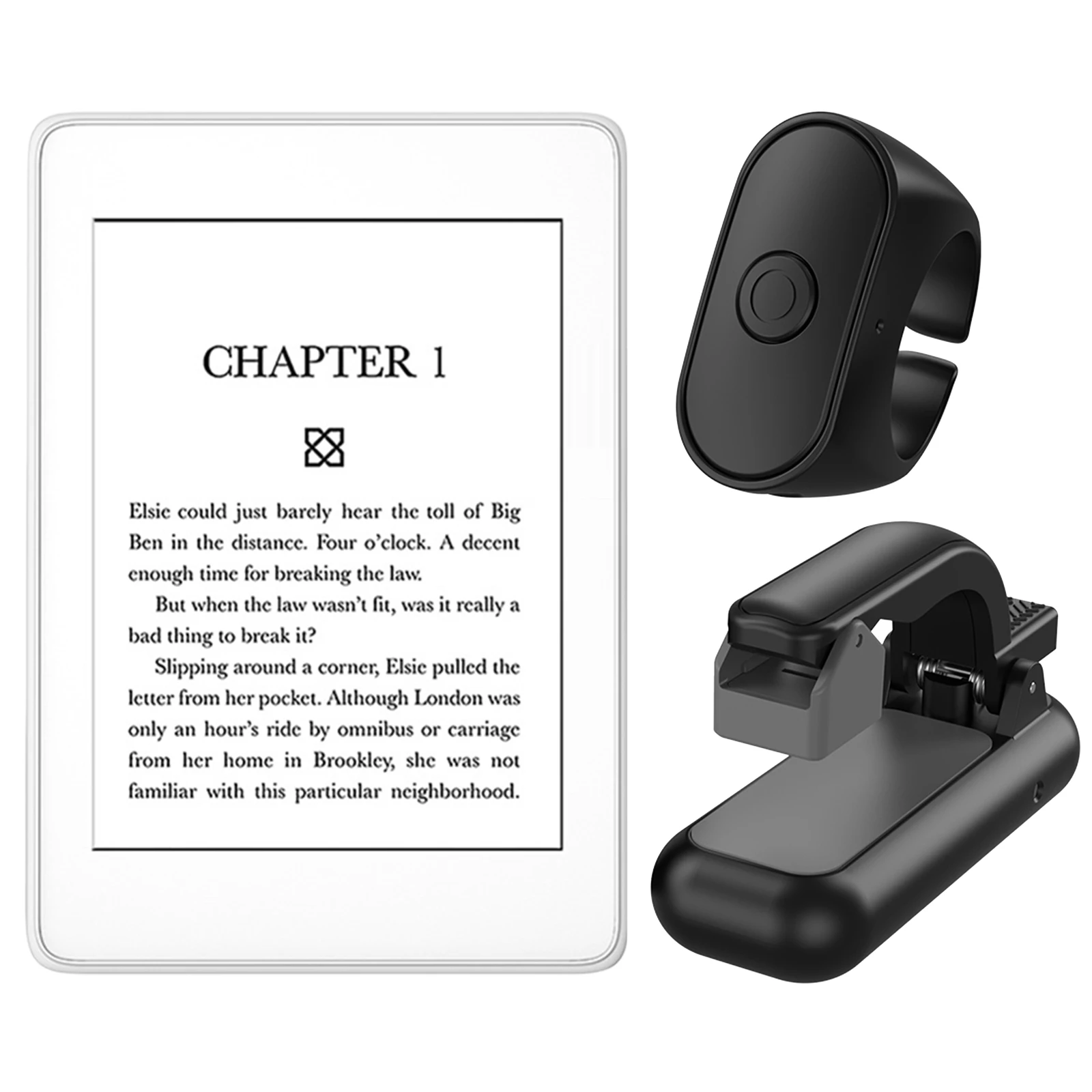 2-in-1 Page Turner Clicker Wireless E-book Page Turner Record Triggers Remote for Kindle Paperwhite Accessories