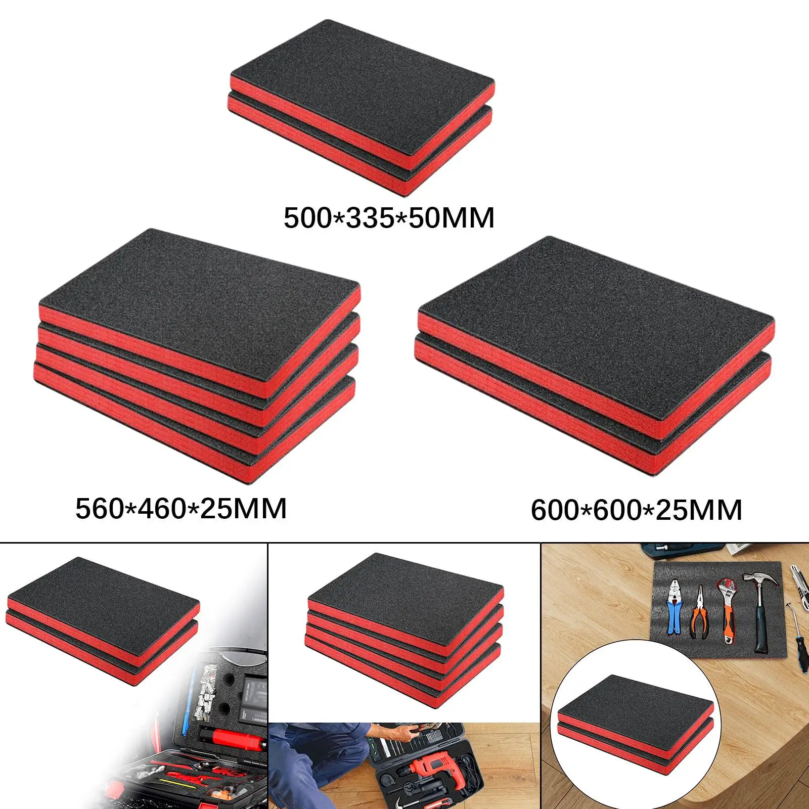 Tool Box Foam Inserts Isolator Mat Foams Insert for Case for Padding Packing Storaging Important Fragile Items Transporting thumbnail 4