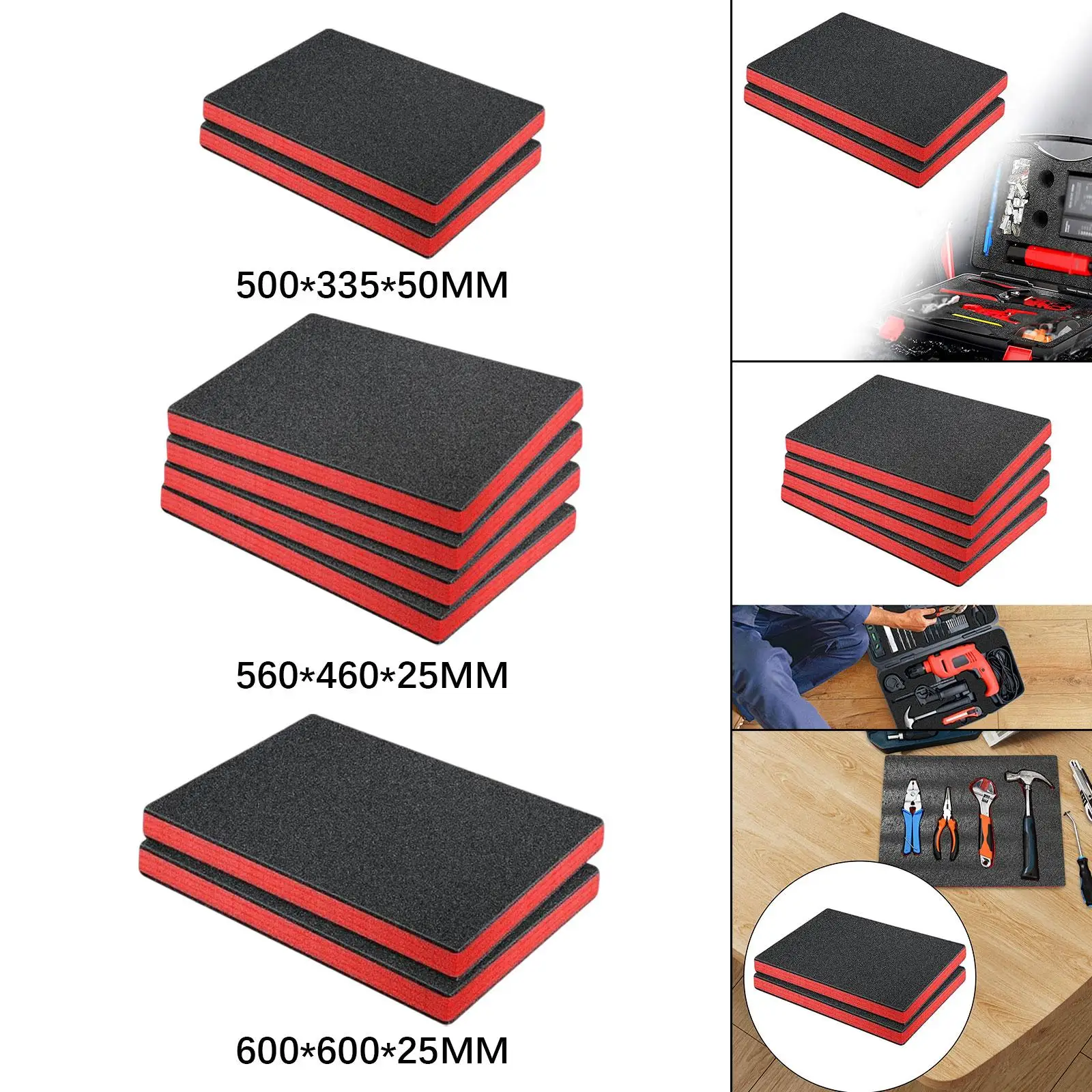 Tool Box Foam Inserts Isolator Mat Foams Insert for Case for Padding Packing Storaging Important Fragile Items Transporting thumbnail 3