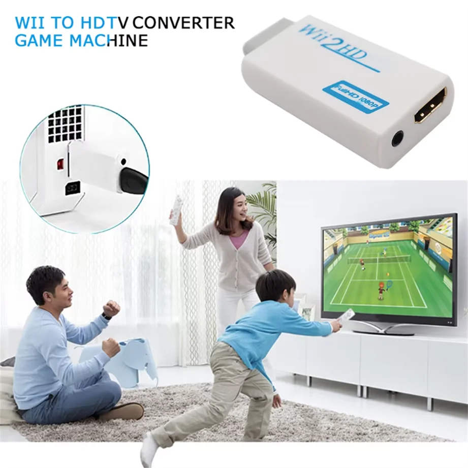 Wii To HDMI-Compatible Converter 1080P Full HD Adapter Connector 3.5mm Video Audio for PC HDTV Monitor Wii2HDMI-Compatible thumbnail 5