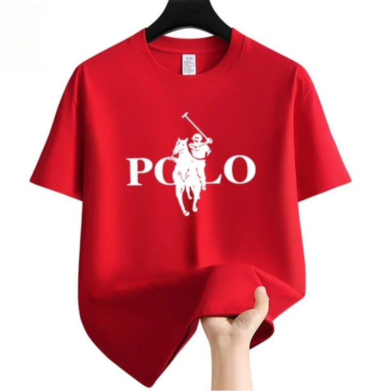 Men's Summer Fashion Brand Clothing  Casual Business Shorts  Loose Sleeve Versatile Round Neck T-Shirt  Breathable T-Shirt thumbnail 4