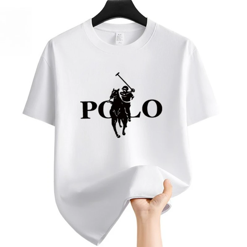 Men's Summer Fashion Brand Clothing  Casual Business Shorts  Loose Sleeve Versatile Round Neck T-Shirt  Breathable T-Shirt thumbnail 5