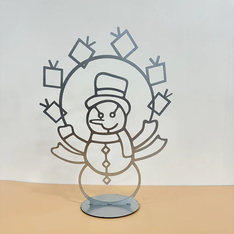 Animated Snowball Light LED Glowing Glitter Snowman Christmas Decor for Home Outdoor Garden Yard Xmas Ornament thumbnail 6