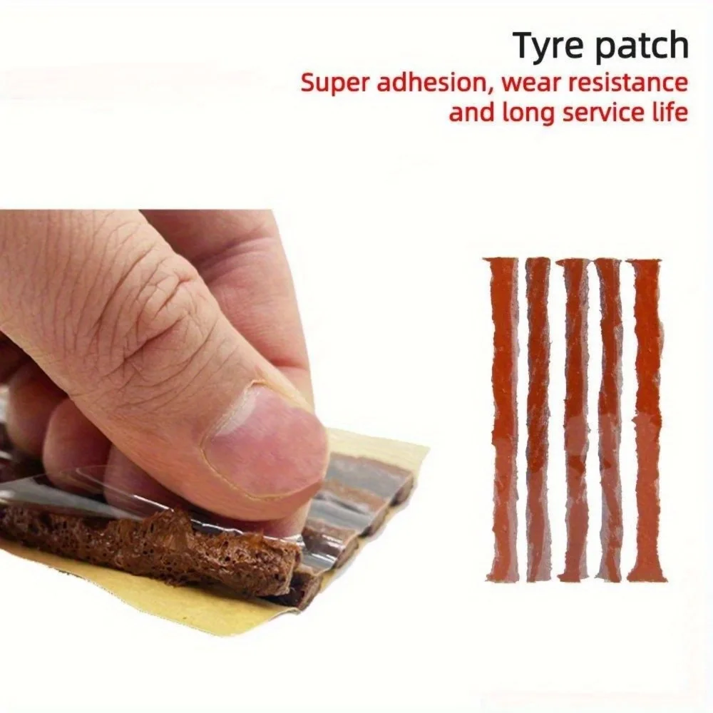 Emergency Tire Repair Kit - Heavy-Duty Glue & Rubber Strips for Flat Puncture Fix on Cars/Trucks/RVs, On-the-Go Safety Solution thumbnail 2