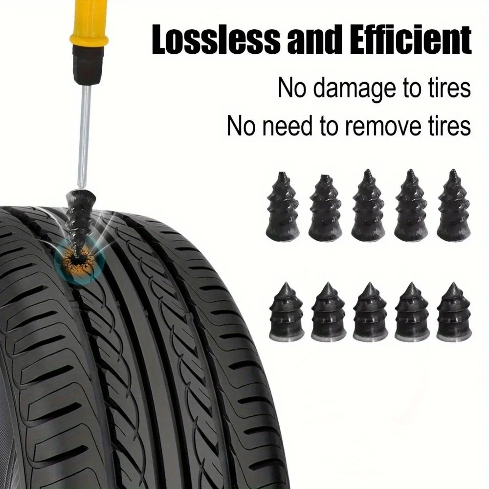 Emergency Tire Repair Kit - Heavy-Duty Glue & Rubber Strips for Flat Puncture Fix on Cars/Trucks/RVs, On-the-Go Safety Solution thumbnail 3