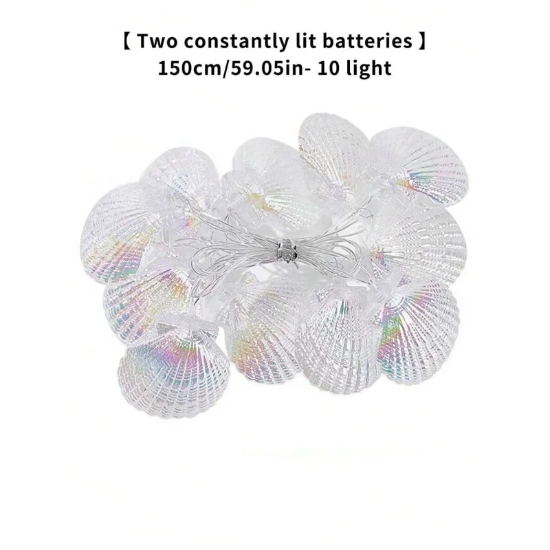 LED Seashell String Light Wall Decoration, Home Room Decor Light Camping Atmosphere Light Bedroom & Party Decoration Home Decor thumbnail 6