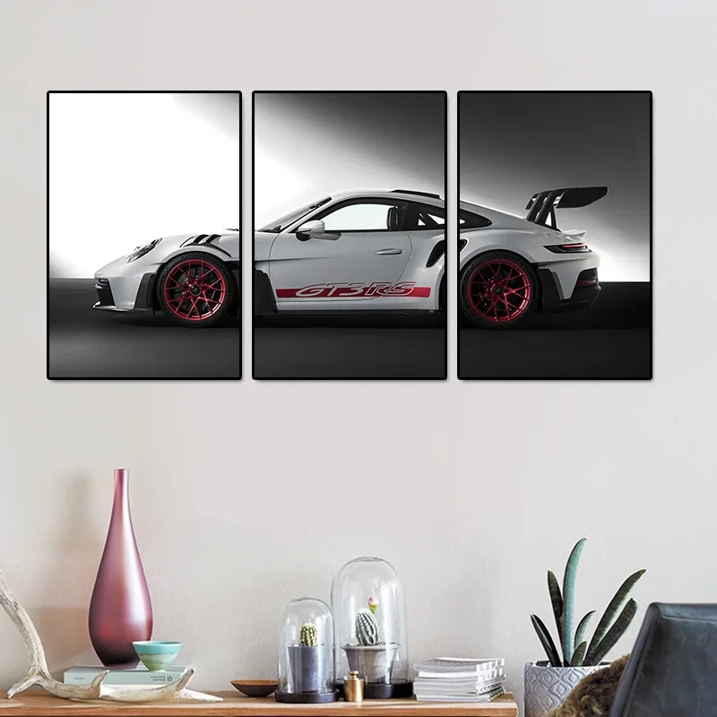 3Pcs Vintage Industrial Style Car Series Poster Gt3rs Art Poster Canvas Painting Wall Prints Picture Living Room Home Decor thumbnail 5