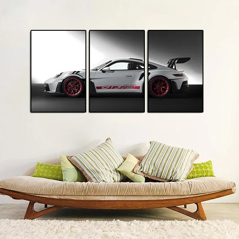 3Pcs Vintage Industrial Style Car Series Poster Gt3rs Art Poster Canvas Painting Wall Prints Picture Living Room Home Decor thumbnail 6