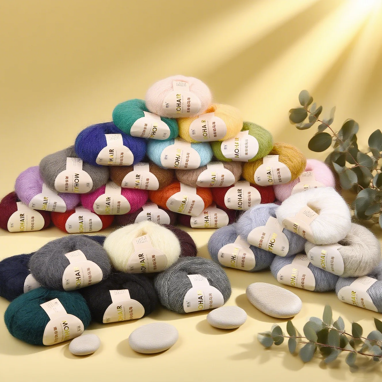 25g/Roll Soft Wool Knitting Cashmere Long Thin Yarn Roll Mohair Yarn DIY Hand Crochet Soft Mohair Cashmere Wool Knitting Yarn thumbnail 4