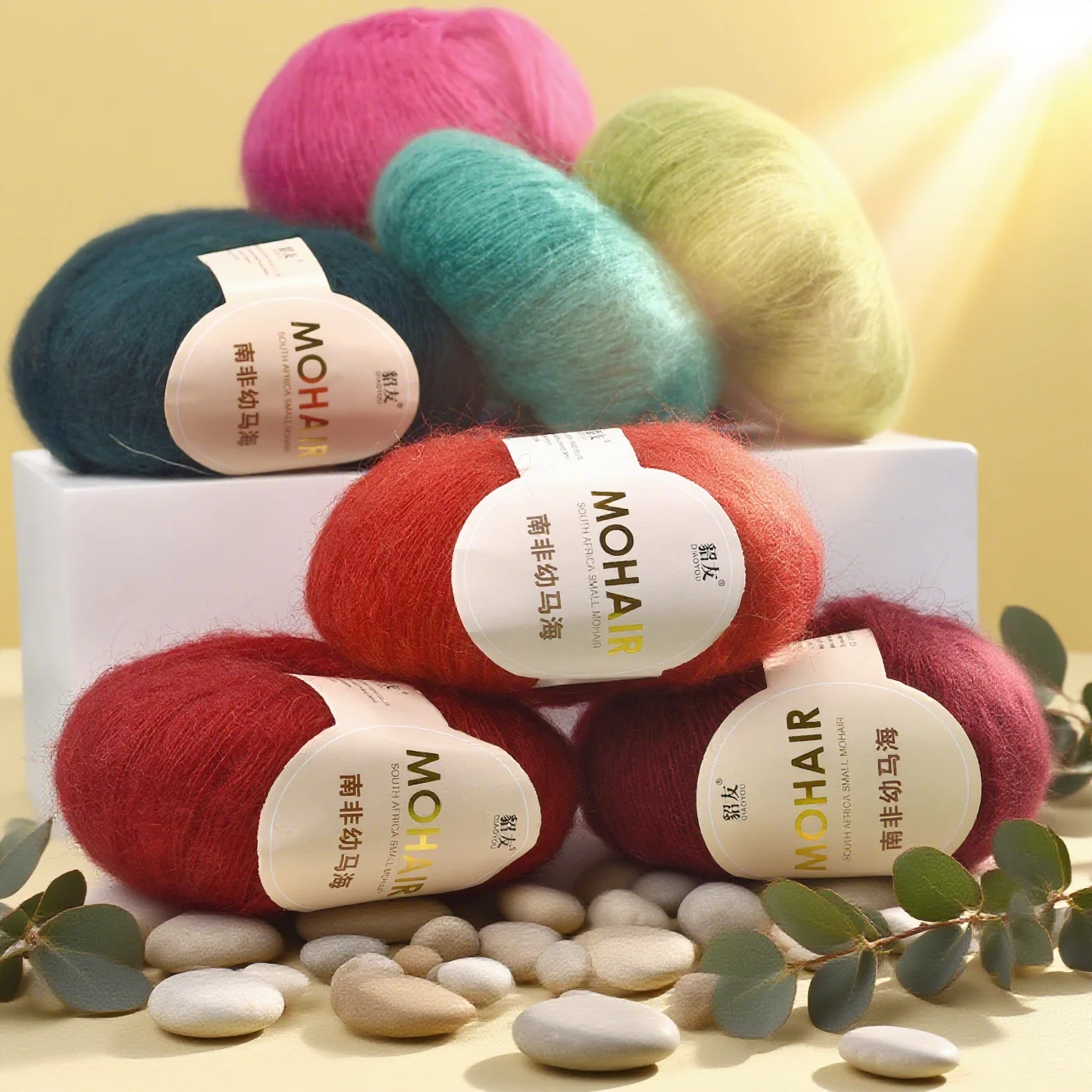 25g/Roll Soft Wool Knitting Cashmere Long Thin Yarn Roll Mohair Yarn DIY Hand Crochet Soft Mohair Cashmere Wool Knitting Yarn thumbnail 2