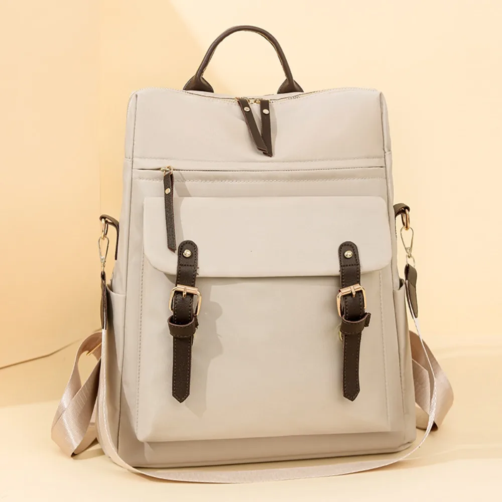 Fashion Rucksack Women Shoulder Bag High Quality Waterproof Nylon Back Pack Purse Large Capacity Backpack for College Students thumbnail 3