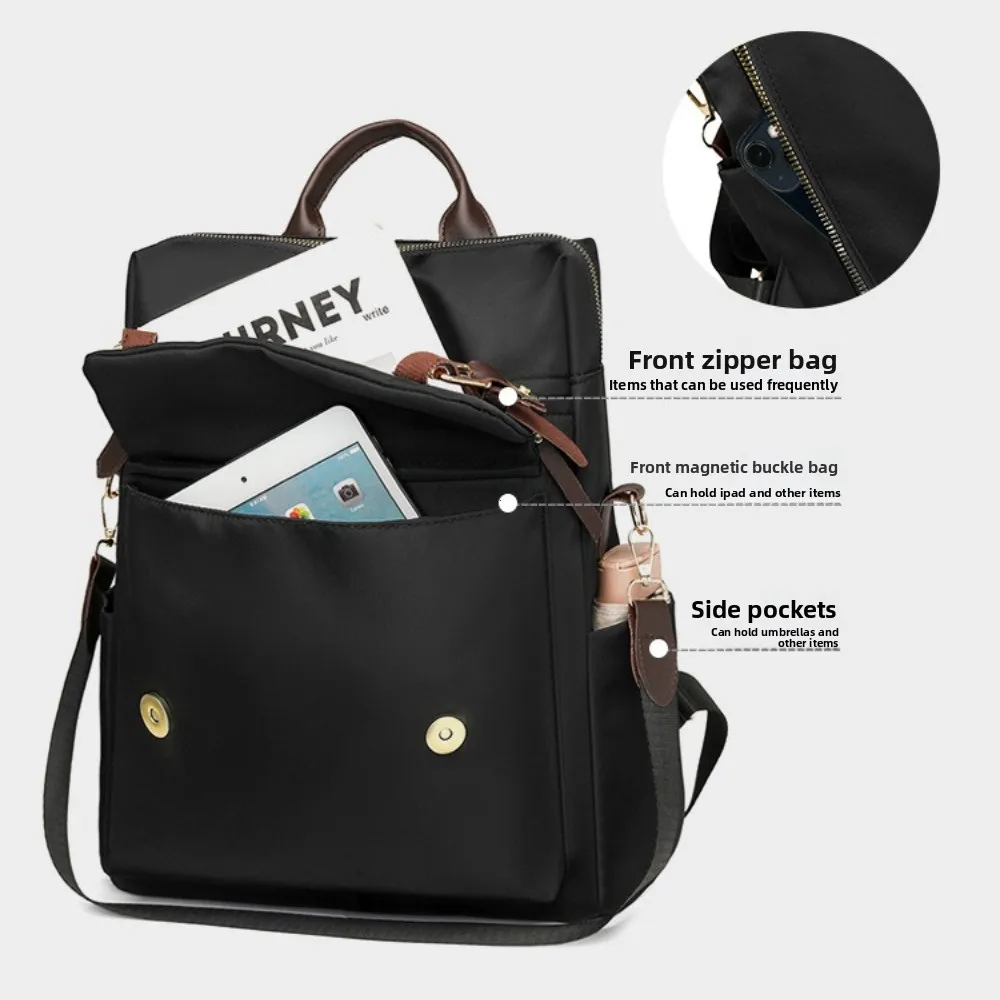 Fashion Rucksack Women Shoulder Bag High Quality Waterproof Nylon Back Pack Purse Large Capacity Backpack for College Students thumbnail 4
