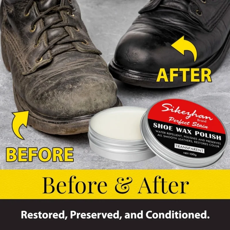 Leather Shoe Care Cream Transparent Colorless Odorless Mink Conditioning Waterproof Shine Protector Shoe Maintenance thumbnail 2