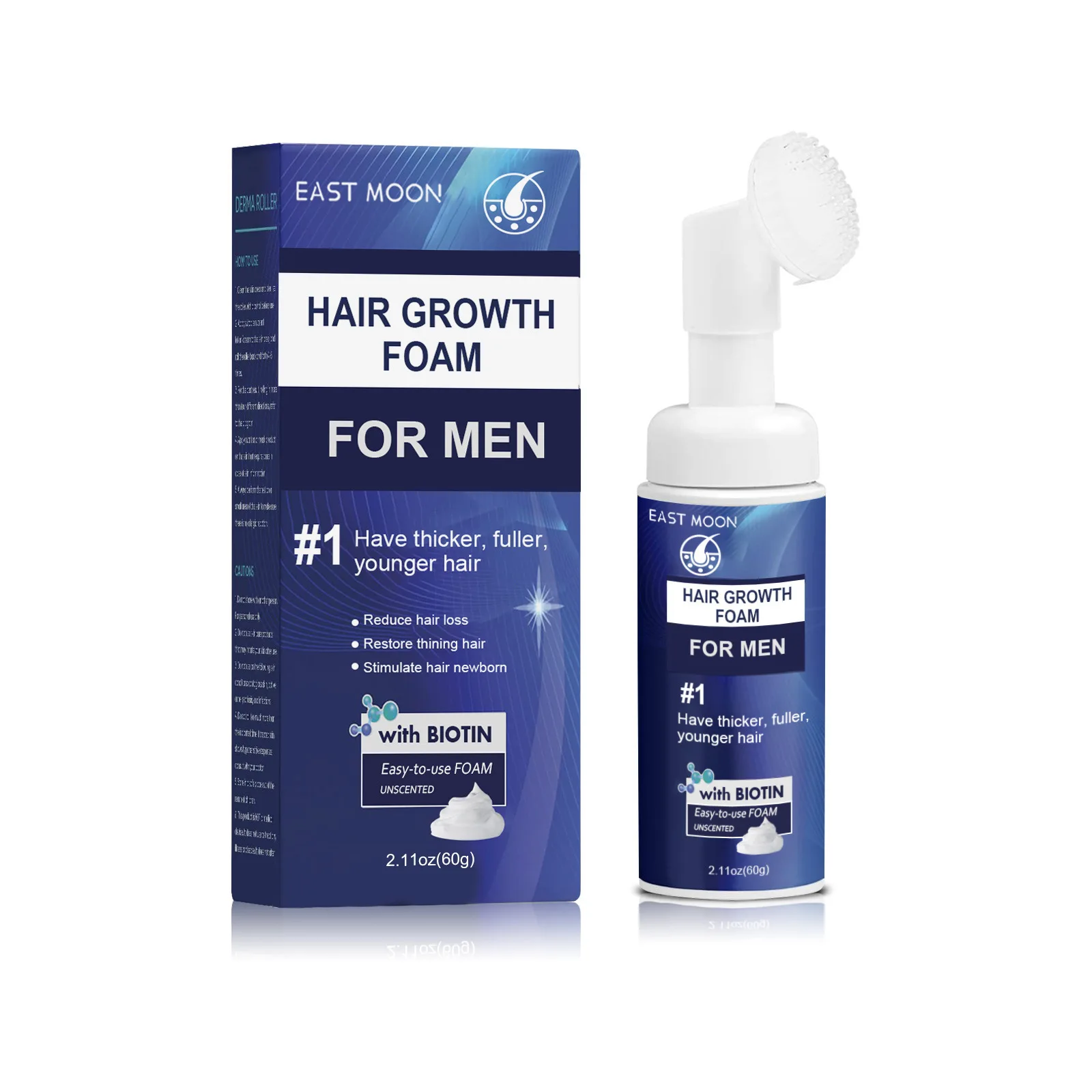 Powerful Hair Growth Foam Anti Loss Fast Growing Scalp Damaged Hair Repair Strengthen Thicker Nourish Regrowth Hair Foam for Men thumbnail 2
