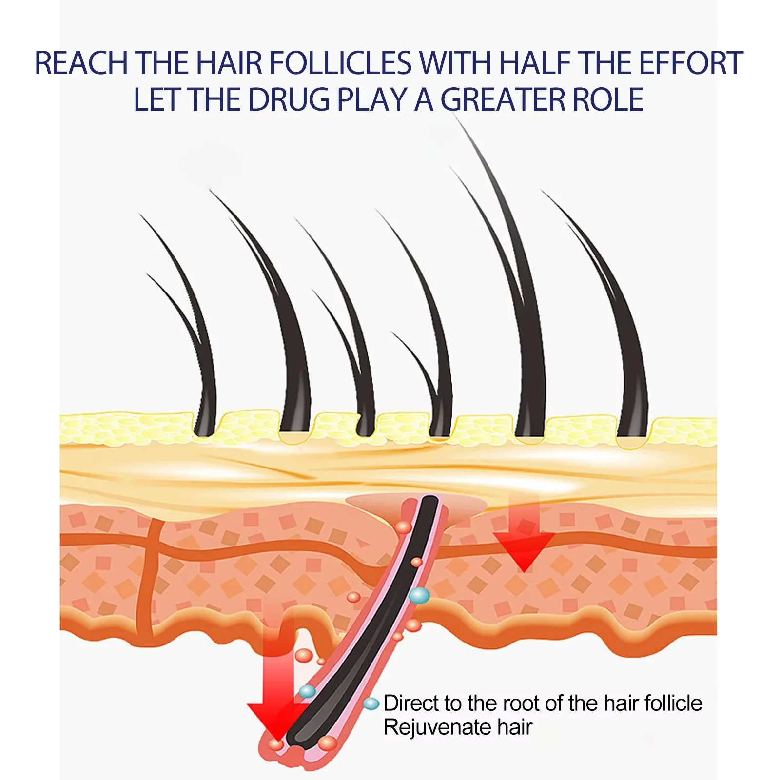 Powerful Hair Growth Foam Anti Loss Fast Growing Scalp Damaged Hair Repair Strengthen Thicker Nourish Regrowth Hair Foam for Men thumbnail 5