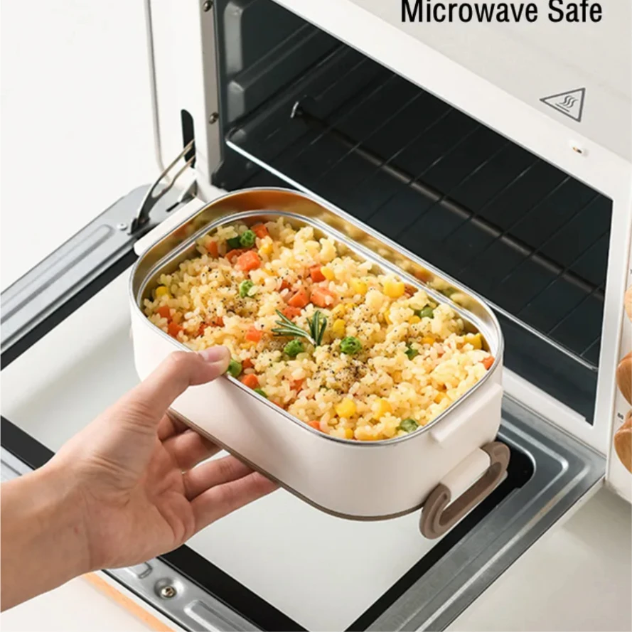 1500ml Double Layers Stainless Steel 304 Thermal Lunch Box With Insulation Bag Leak-Proof Bento Box Adult Student Food Container thumbnail 4