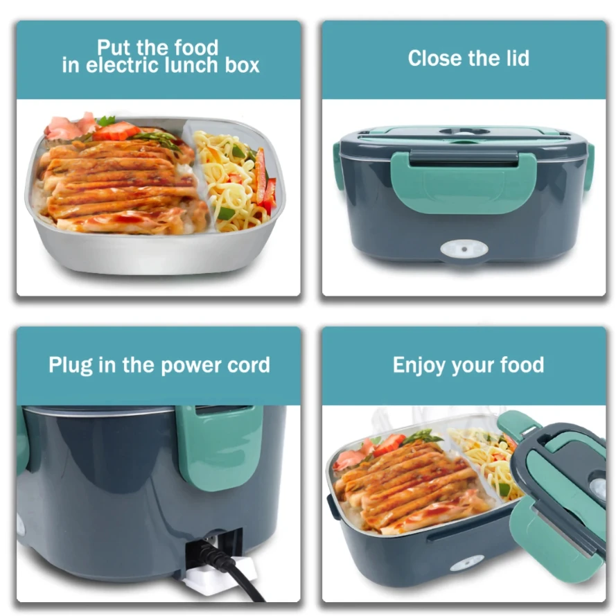 1,5 L 40W Electric Lunch Box Portable Food Heater for Car and Home Heating for Lunch thumbnail 4
