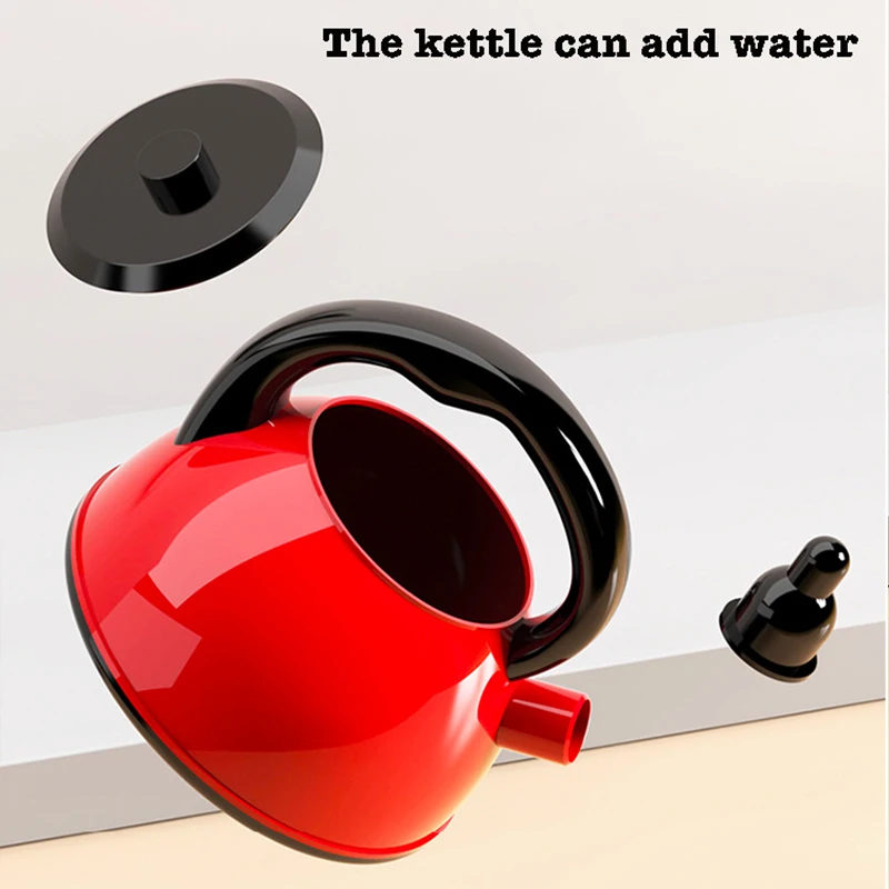 Red Kitchen Toys Kids Toys Simulation Food Cooking Girl's Boys Educational Play House Interactive Toys for Children Pretend Play thumbnail 5