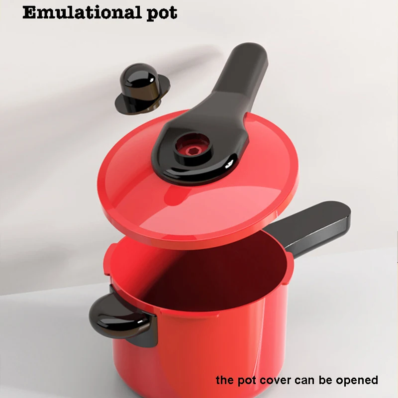 Red Kitchen Toys Kids Toys Simulation Food Cooking Girl's Boys Educational Play House Interactive Toys for Children Pretend Play thumbnail 4