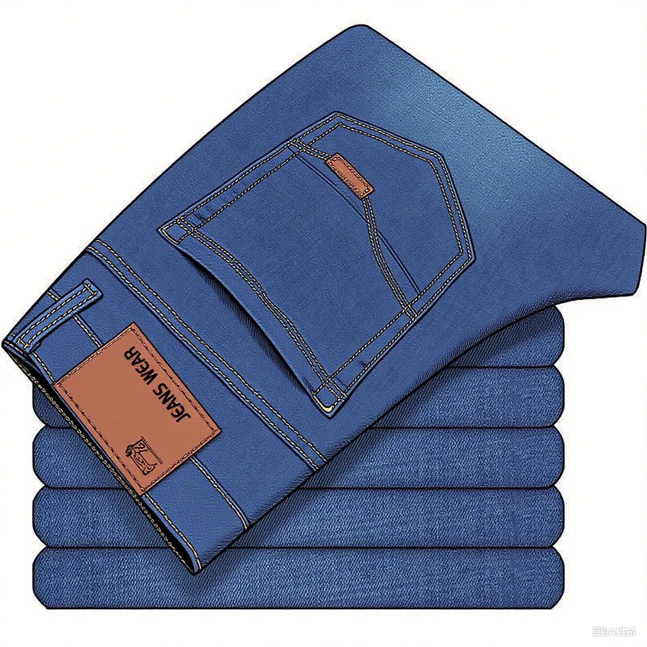 2025 men's fashion business jeans classic style casual elastic slim fit jeans men's denim pants black blue thumbnail 2