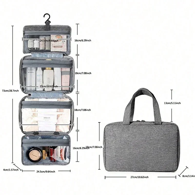 Women's travel toiletries for men-Portable hanging storage bag cosmetic bag suitable for cosmetic travel accessories essentials thumbnail 6
