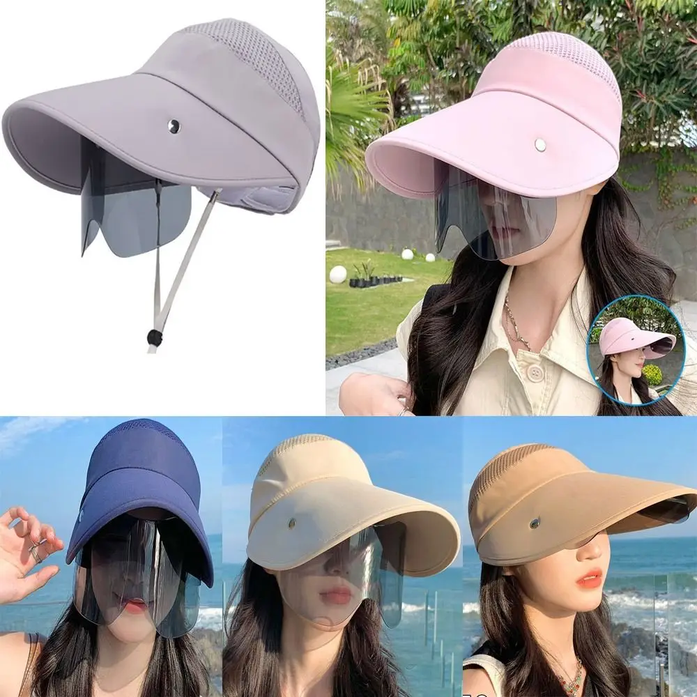 Women Lady Girl New Fishing Caps Visor Cap Sunglasses Sunscreen Sports Cap Empty Top Hat Anti-UV Beach Hat Sun Hats thumbnail 3