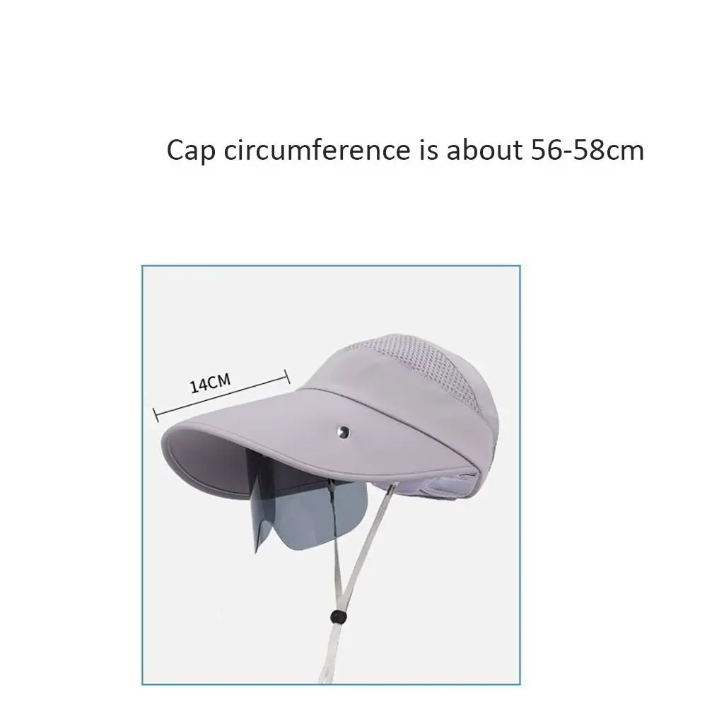 Women Lady Girl New Fishing Caps Visor Cap Sunglasses Sunscreen Sports Cap Empty Top Hat Anti-UV Beach Hat Sun Hats thumbnail 6