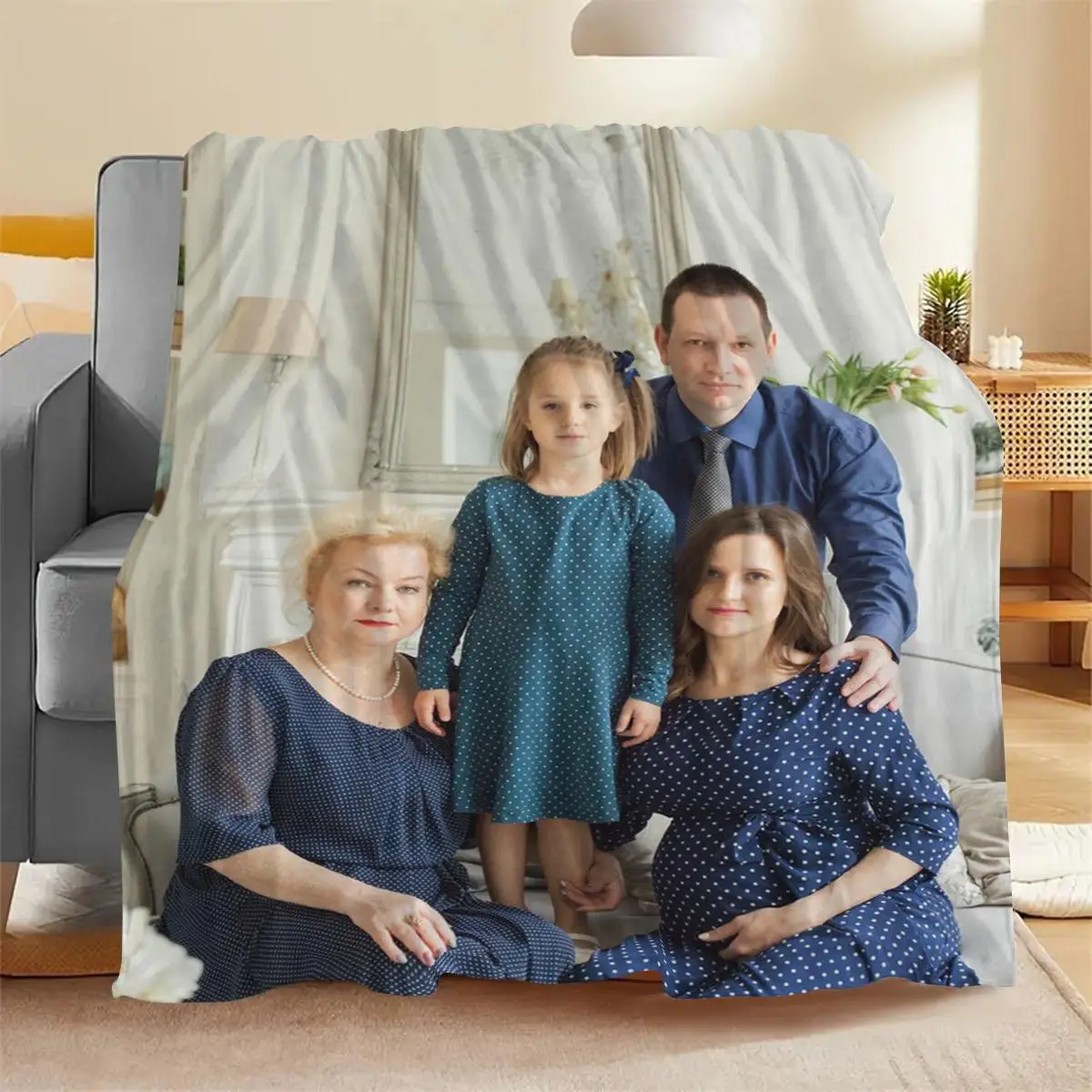 1Pc Custom Photo Blanket,Custom Flannel Blanket with Photo,Custom Picture Blanket,Custom Photo Blanket for Home,Custom Image thumbnail 4
