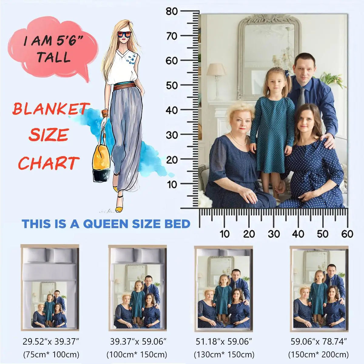 1Pc Custom Photo Blanket,Custom Flannel Blanket with Photo,Custom Picture Blanket,Custom Photo Blanket for Home,Custom Image thumbnail 5