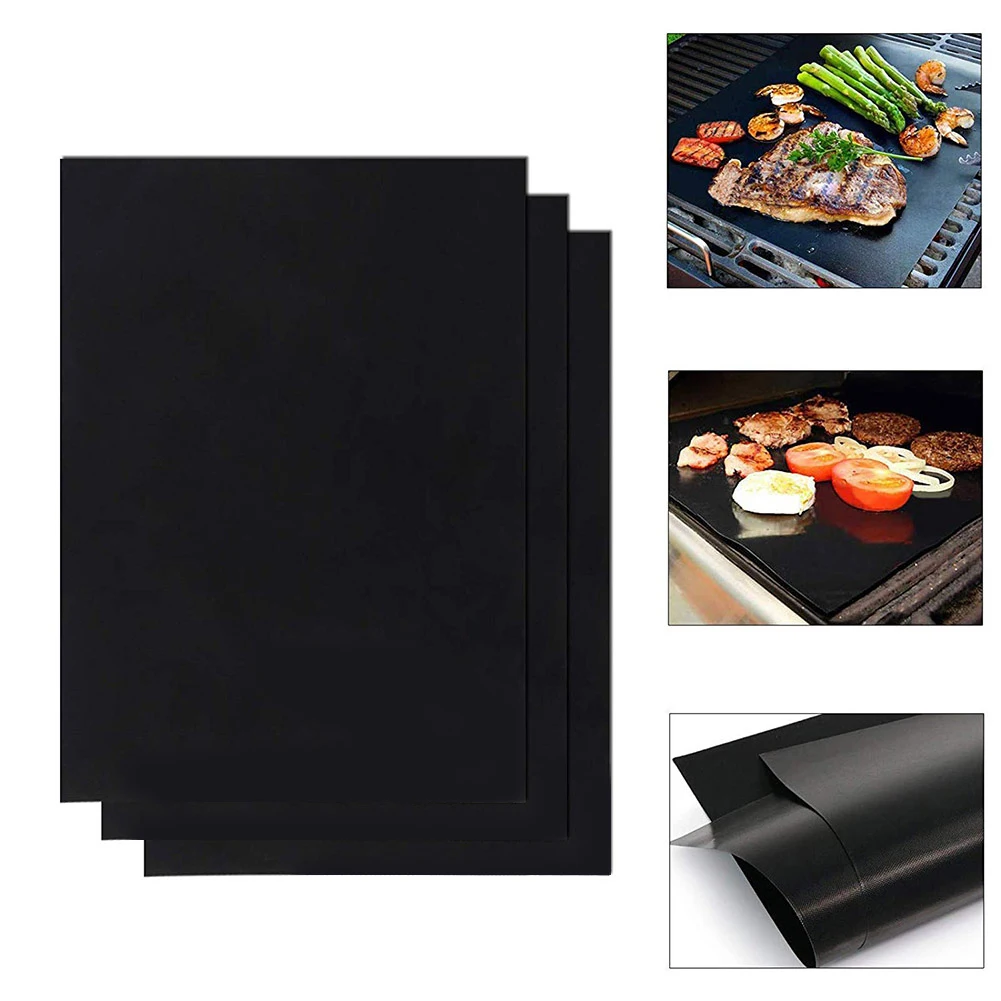 1-20PCS 50×40cm 33×40cm Oven Liners Grill Mat on Stick BBQ Grill Liners Reusable Barbecue Baking Liners Cook Pad Microwave Tool thumbnail 3