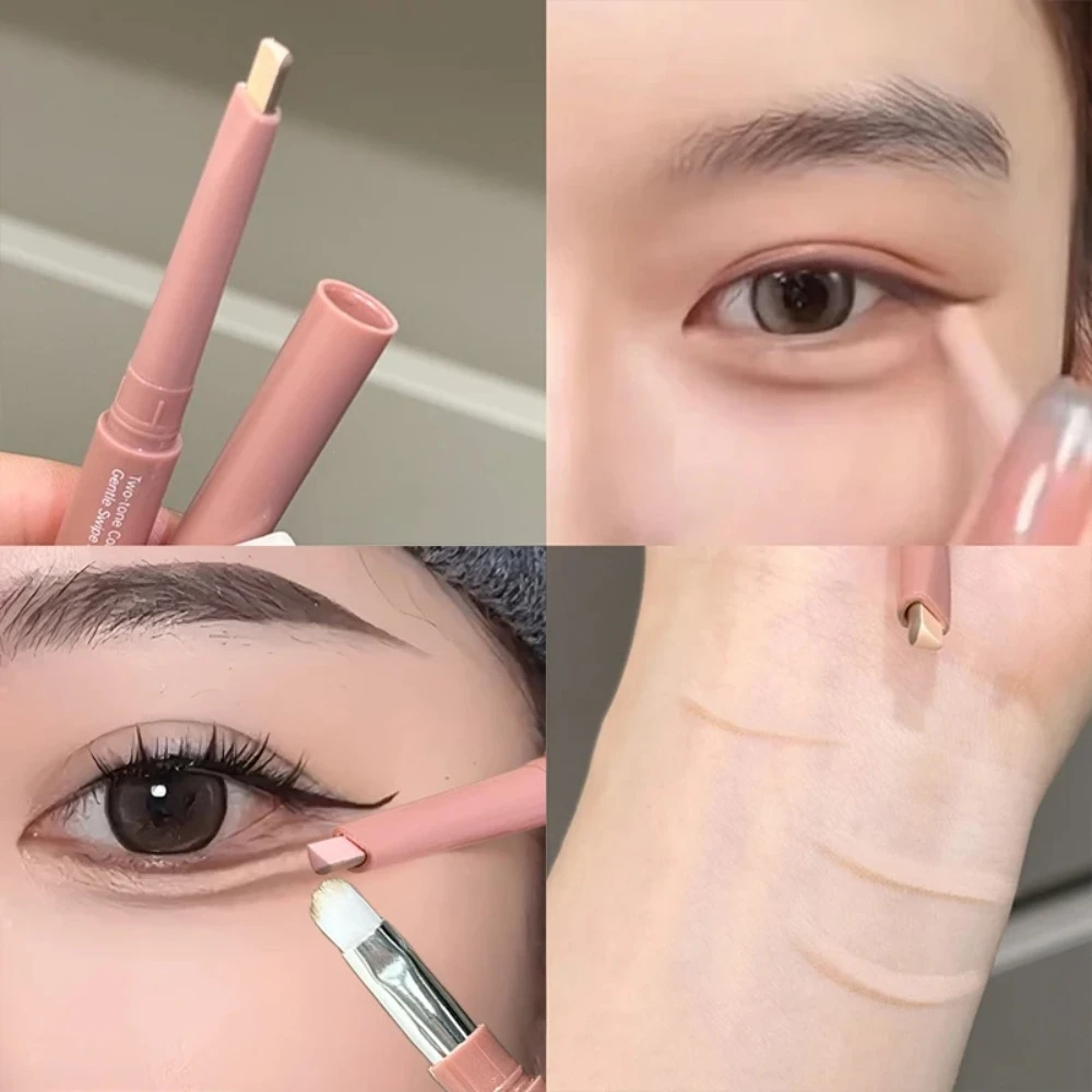 Bicolor Under Eye Pencil 2 In 1 Brightening Highlighter Nude Pink Shadow Stick Aegyo Sal Lying Silkworm Eeyshadow Lash Makeup thumbnail 6