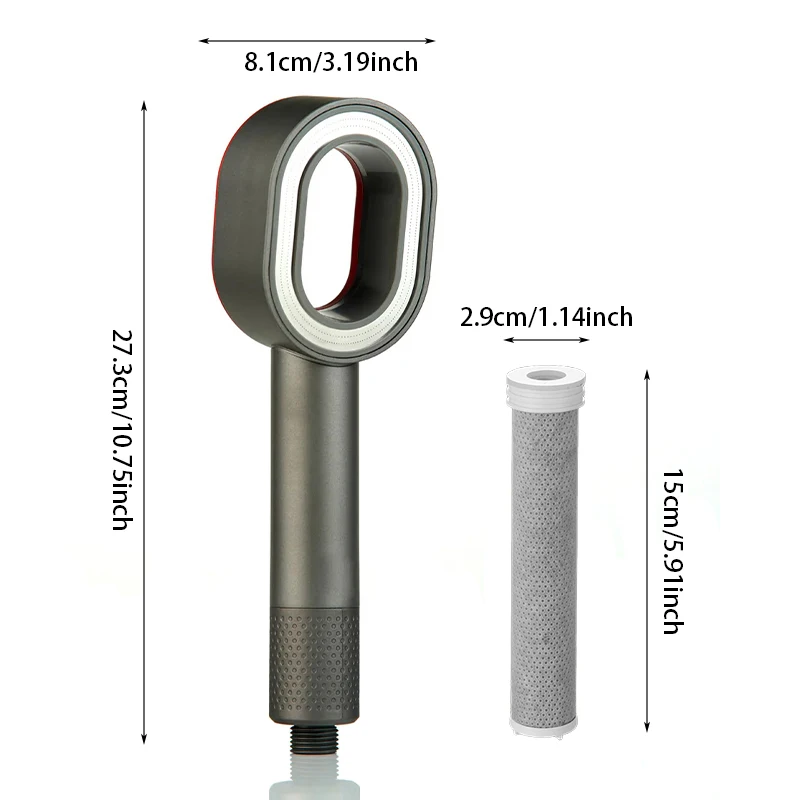Filter Shower Head High Pressure Water Saving Handheld Shower for Hard Water Filtration Chlorine Removal Bathroom Accessories thumbnail 6