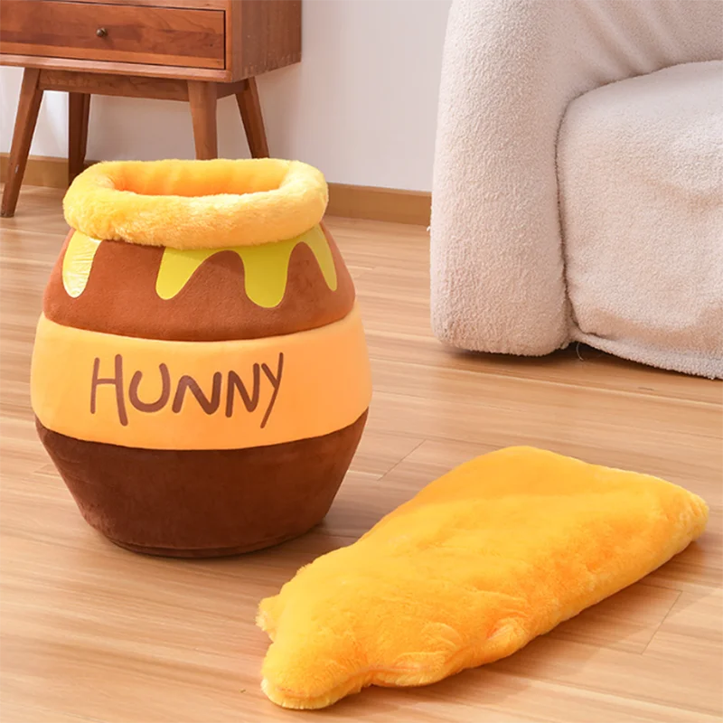 New honey jar cat nest semi-enclosed autumn and winter warm puppy nest soft, comfortable and breathable pet supplies thumbnail 4