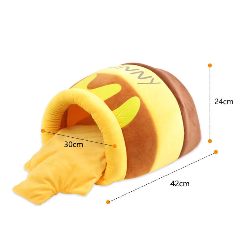 New honey jar cat nest semi-enclosed autumn and winter warm puppy nest soft, comfortable and breathable pet supplies thumbnail 6