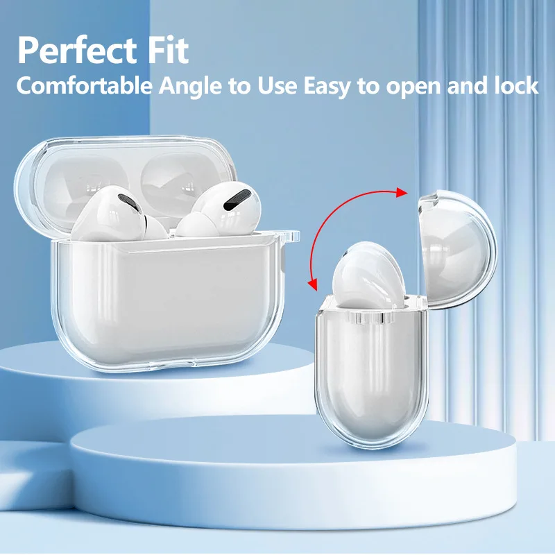 for Airpods Pro 3 Case Accessories Soft TPU Transparent Protective Shockproof Case with Cleaning Kit Keychain for Airpods Pro 3 thumbnail 2