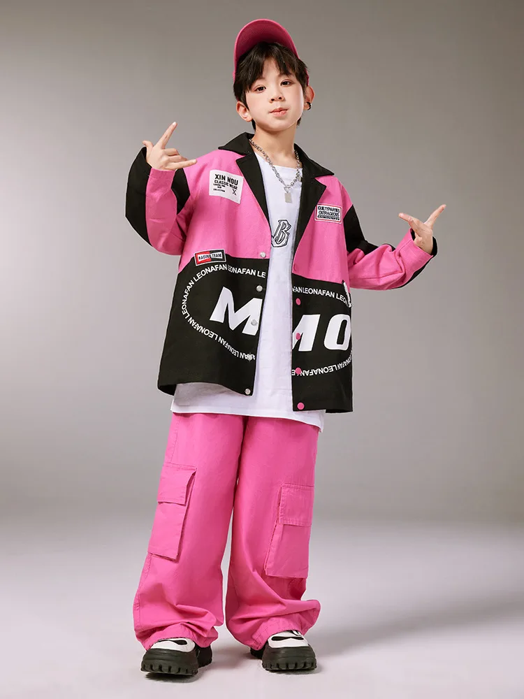 Modern K-pop Jazz Dance Costume Girls Hip Hop Performance Clothing Kids Catwalk Street Dance Clothes Fashion Stage Wear thumbnail 3