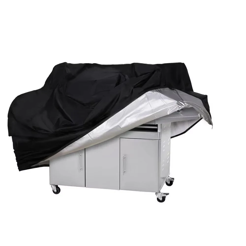 8 Size BBQ Cover Outdoor Dust Waterproof Weber Heavy Duty Grill Cover Rain Protective Outdoor Barbecue Cover Round thumbnail 6