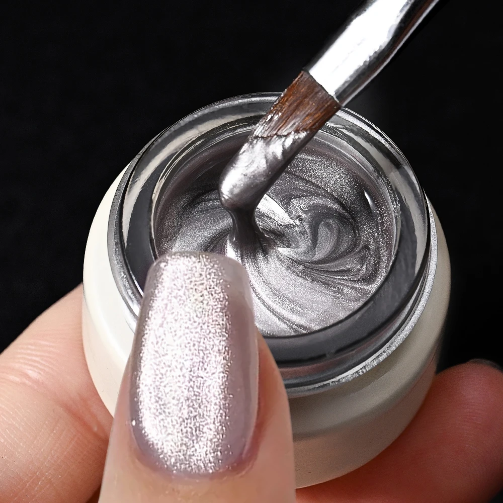 2025 Porcelain White Glass Bead Cat's Eye Nail Polish 8ml Shiny Semi Permanent Gel UV LED Soak Off Manicure Varnish Nail Supplie thumbnail 5