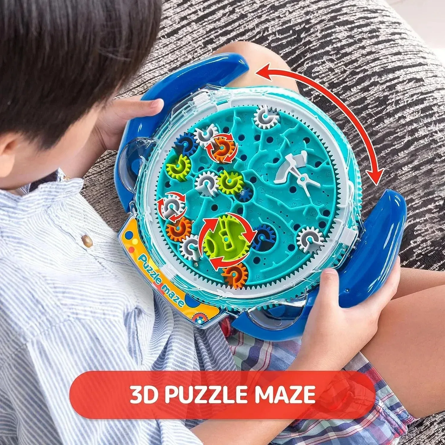 Creative 3D Puzzle Funny Gear Labyrinth Disk Gear Balance Ball Maze Wheel Dish  Puzzle Educational Toys For Kids Christmas gift