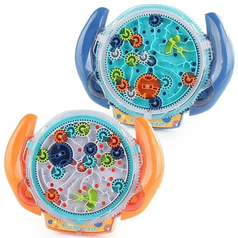 Creative 3D Puzzle Funny Gear Labyrinth Disk Gear Balance Ball Maze Wheel Dish  Puzzle Educational Toys For Kids Christmas gift thumbnail 4