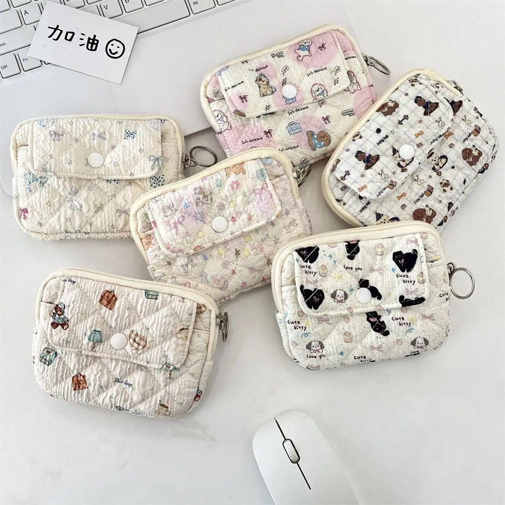 Cartoon Animals Coin Purse Portable Card Quilted Storage Bag Card Hold Wallets & Holders Multifunctional Quilted Storage Bag thumbnail 5