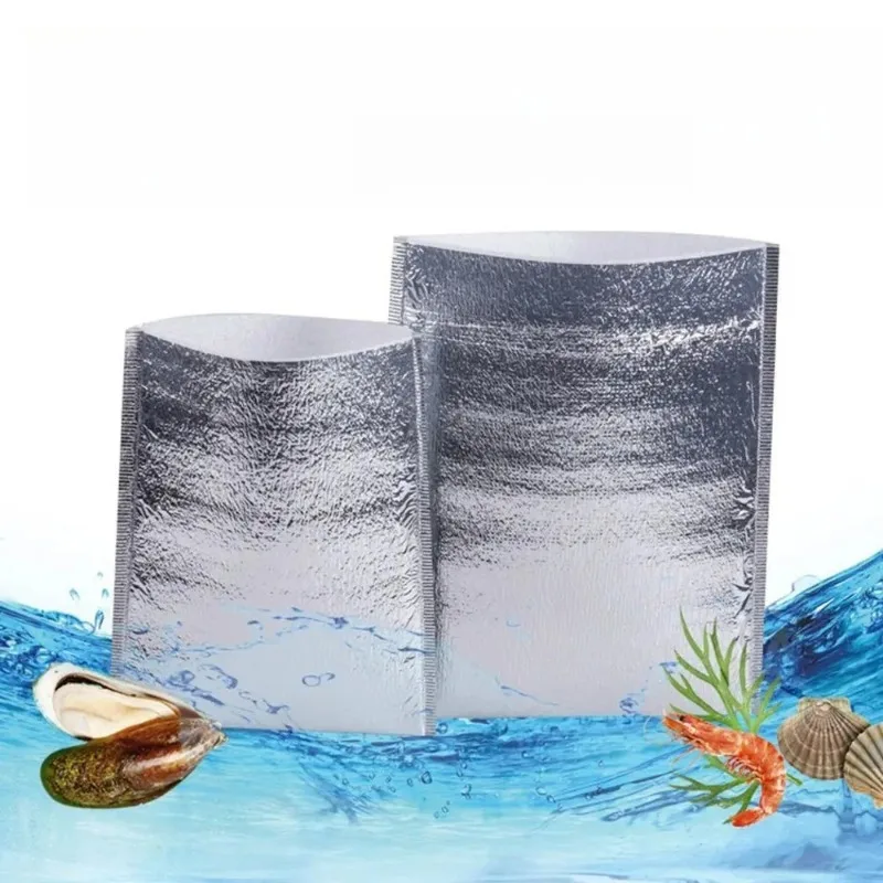 Aluminum Foil Cooler Bag Portable Food Thermal Packing Bag Insulation Folding Picnic Disposable Lunch Bento Packaging Tool thumbnail 6