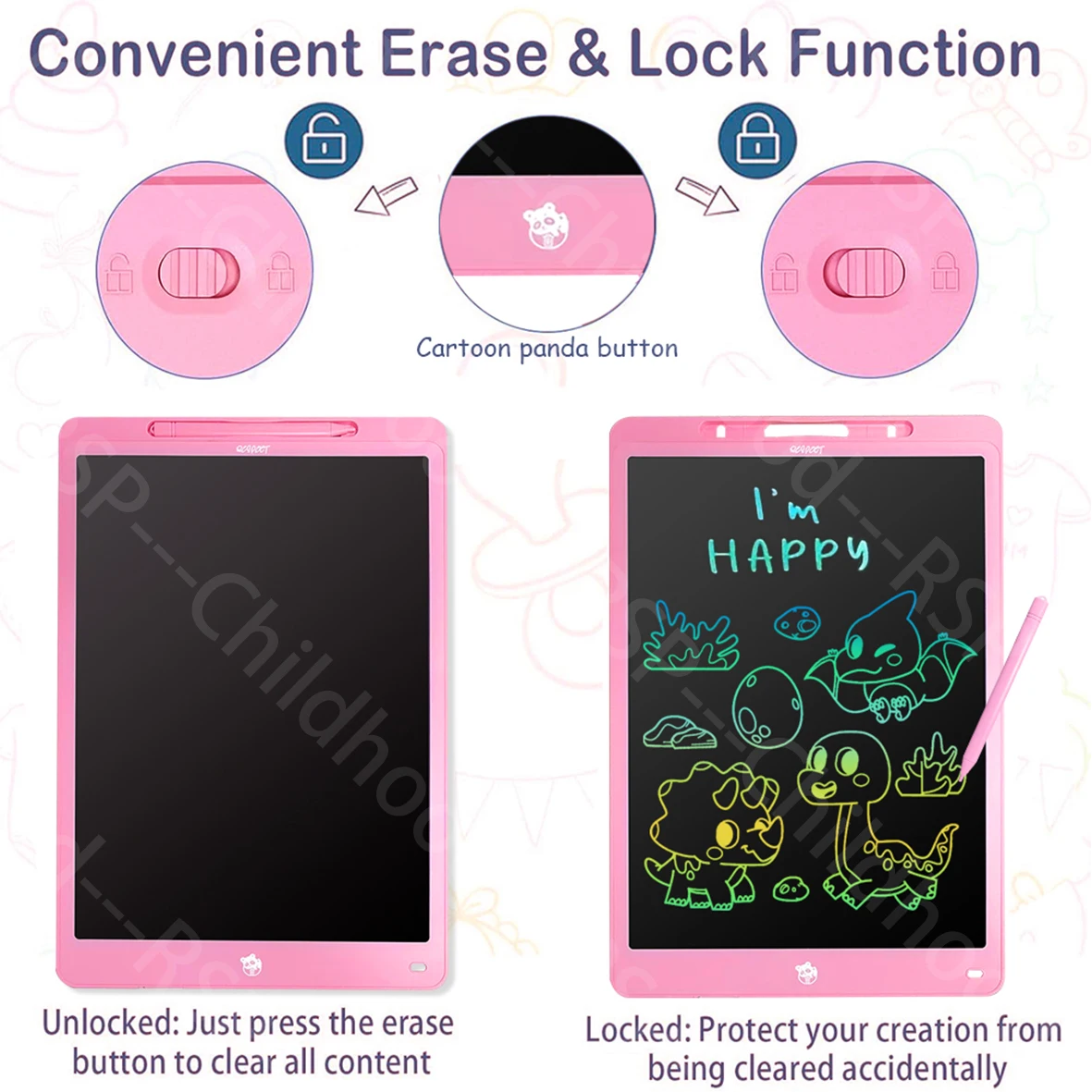16 Inch LCD Writing Tablet Large Electronic Color Drawing Board Erasable Screen Perfect Educational Toys Birthday Christmas Gift thumbnail 4