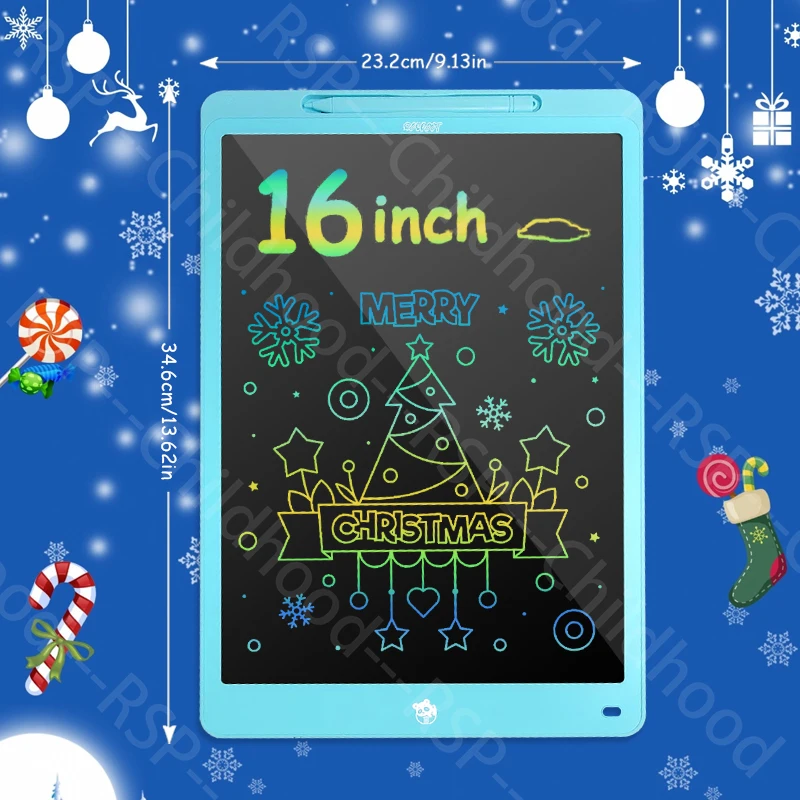 16 Inch LCD Writing Tablet Large Electronic Color Drawing Board Erasable Screen Perfect Educational Toys Birthday Christmas Gift thumbnail 5