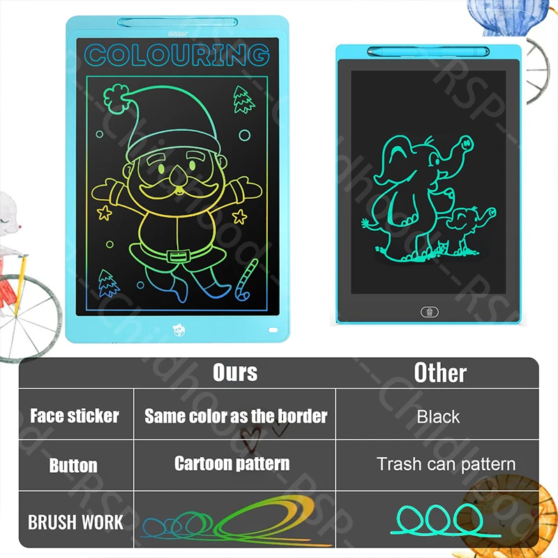 16 Inch LCD Writing Tablet Large Electronic Color Drawing Board Erasable Screen Perfect Educational Toys Birthday Christmas Gift thumbnail 6