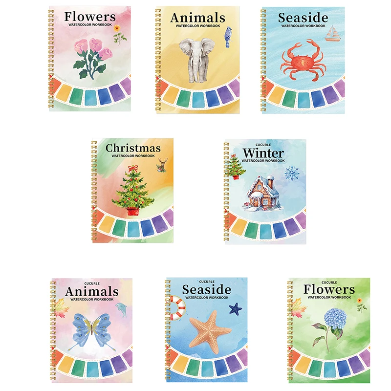 Watercolor Workbooks Coloring Book Beginner Friendly Painting Kit Easy Nature Scenes Paint Set Art Crafts