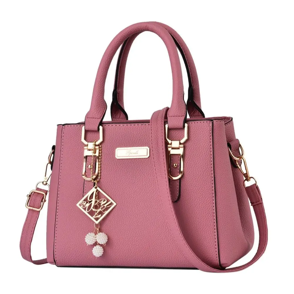 Trendy Leather Handbags Large Capacity Open Pocket Shoulder Bag Polyester Cotton Messenger Bag thumbnail 4