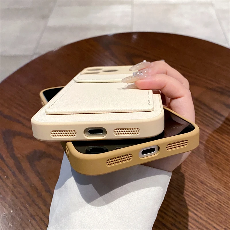 Card Slot Pocket Holder Wallet Case for iPhone 17 Air 16 E 15 14 12 13 Mini 11 Pro Max X XS XR 7 8 Plus Shockproof Leather Cover thumbnail 6
