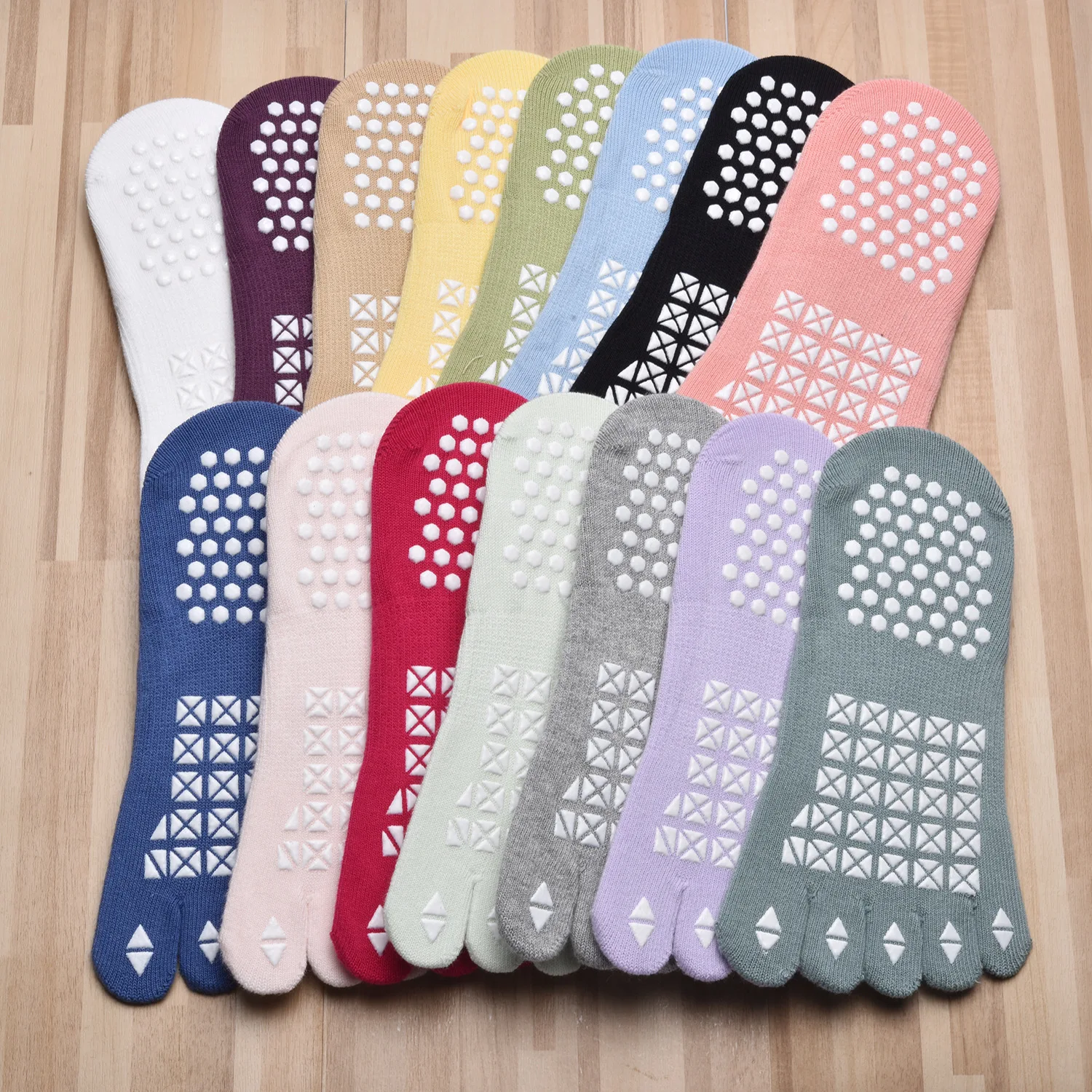 Women Bandage Breathable Pilates Socks Ladies Anti-slip Cotton Backless Sock Five Toes Ballet Dance Fitness Workout Sports Socks thumbnail 3