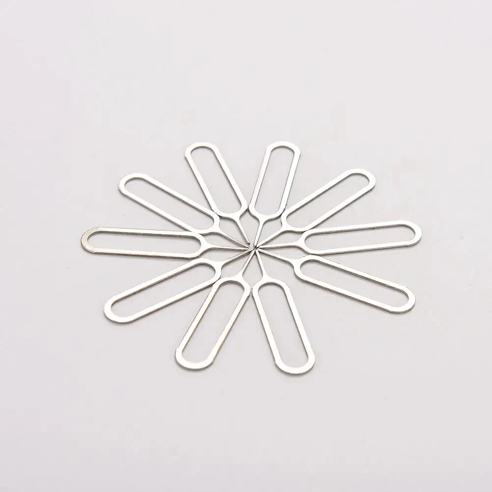 10pcs/set Sim Card Tray Removal Eject Pin Key Tool Stainless Steel Needle For Huawei For IPhone IPad Samsung thumbnail 5